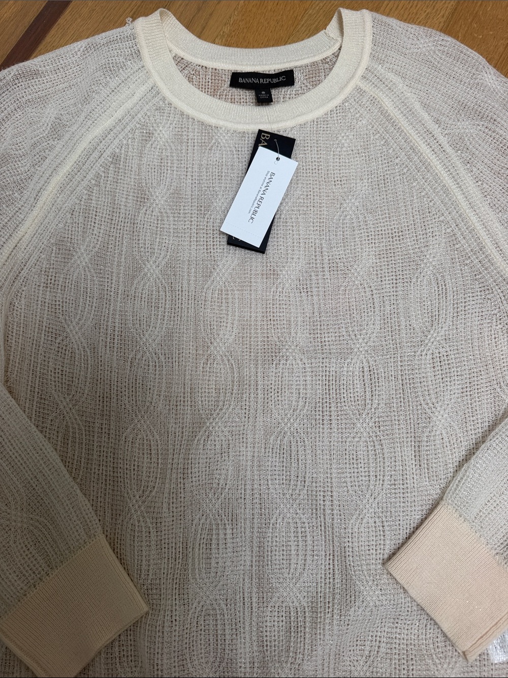 Banana Republic Cream extra fine merino wool sweater